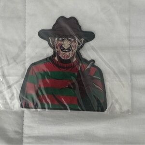 Horror Character Sticker with Red and Green Stripes